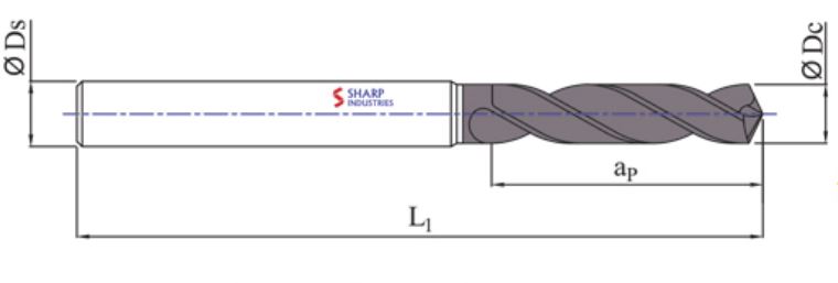 Sharp Industries 16 mm Drill Bits Double Margin SRD-30H-SF 105 mm_1