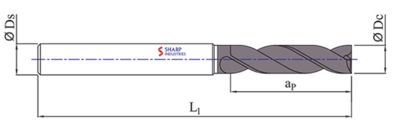 Sharp Industries 6 mm Drill Bits Straight Face SRD-31H 60 mm_1