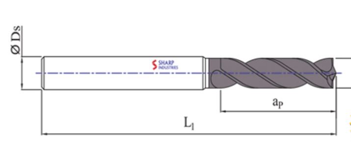 Sharp Industries 10 mm Drill Bits Point Geometry SRD-32HB-SF 130 mm_1