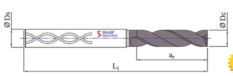 Sharp Industries 6 mm Drill Bits Straight Face SRD-31H-SP 100 mm_1