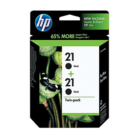 HP 21 Twin Pack Black Ink Cartridges_0