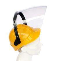 PVC Yellow Face Shield Safety Helmets_0