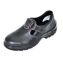 Leather PU Toe Safety Shoes Black_0