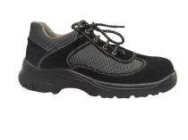 Real Leather Steel Toe Safety Shoes Black_0