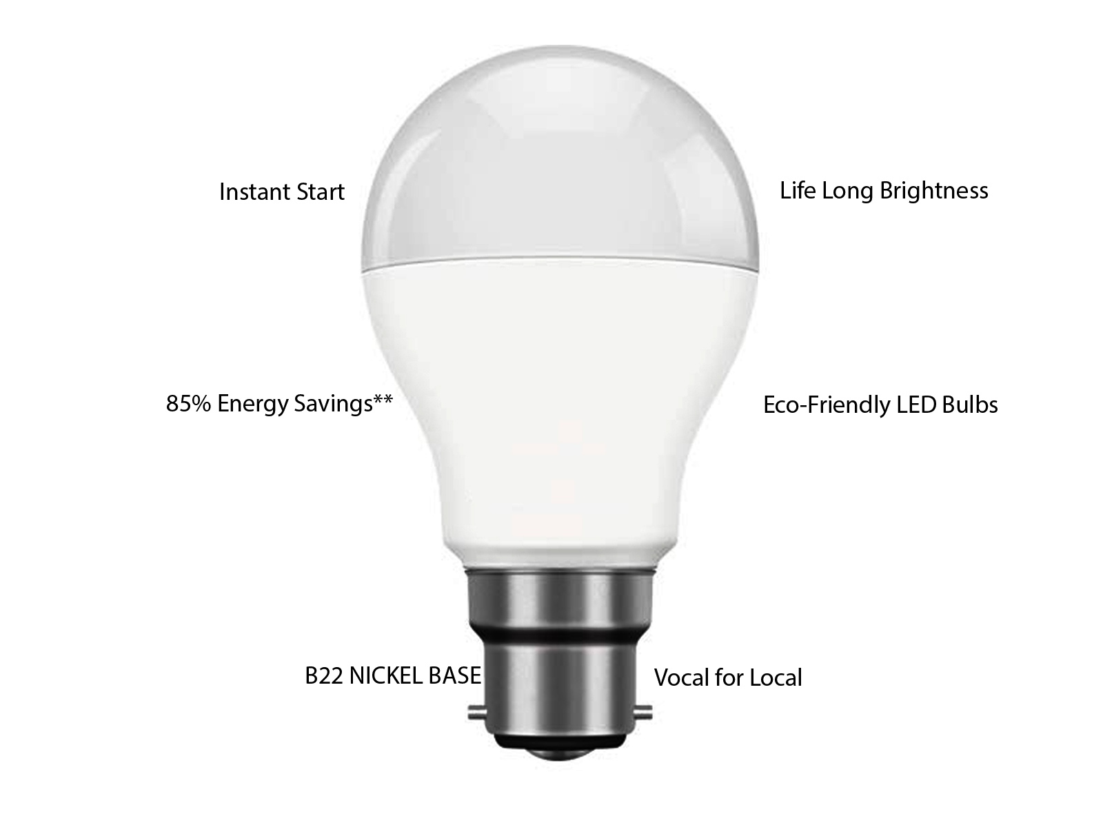 VT LIGHTS 9 W Cool Daylight B22 10 piece LED Bulbs_1