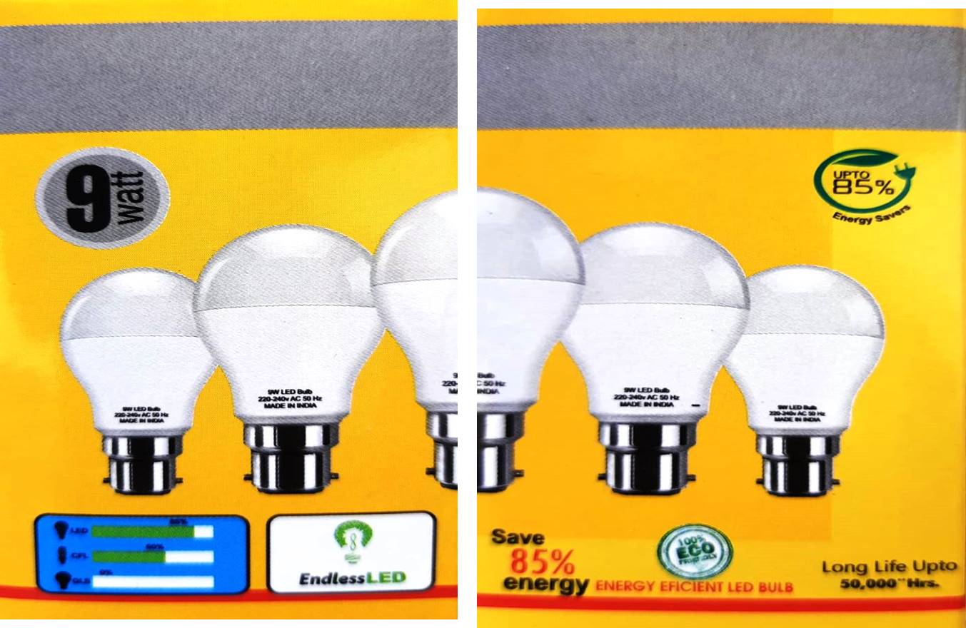 VT LIGHTS 9 W Cool Daylight B22 10 piece LED Bulbs_2