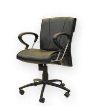 Revolving Black 1080 x 635 x 605 mm Stainless Steel Office Chairs_0
