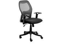 FURNITURE ATELIER Revolving Black 1050 x 640 mm Fabric Office Chairs_0