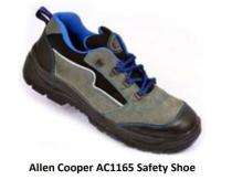Allen Cooper AC-1165 Barton Print Leather Steel Toe Safety Shoes Black_0