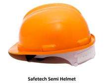Safetech HDPE Yellow Pin Lock Safety Helmets_0