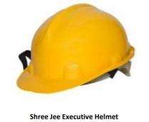 Shree Jee HDPE Yellow Pin Lock Safety Helmets Executive_0
