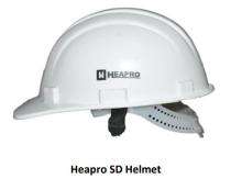 HEAPRO HDPE White Pin Lock Safety Helmets SD_0