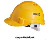 HEAPRO HDPE Yellow Pin Lock Safety Helmets LD_0