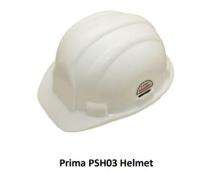 Prima HDPE White Ratchet Safety Helmets PSH03_0