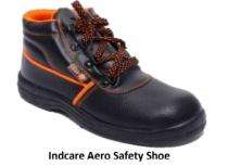 Indcare Aero Synthetic Leather Steel Toe Safety Shoes Black_0