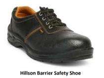 Hillson Barrier Barton Print Leather Steel Toe Safety Shoes Black_0