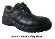 Indcare Hawk Barton Print Leather Steel Toe Safety Shoes Black_0