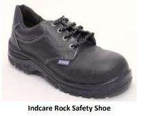 Indcare Rock Barton Print Leather Steel Toe Safety Shoes Black_0