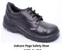 Indcare Pega Barton Print Leather Steel Toe Safety Shoes Black_0