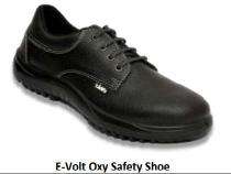 E-Volt Oxy Barton Print Leather Steel Toe Safety Shoes Black_0