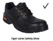 TIGER Lorex Barton Print Leather Steel Toe Safety Shoes Black_0