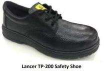 Lancer TP-200 Barton Print Leather Steel Toe Safety Shoes Black_0