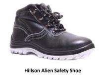 Hillson Alien Barton Print Leather Steel Toe Safety Shoes Black_0