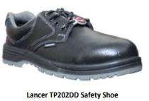 Lancer TP202DD Barton Print Leather Steel Toe Safety Shoes Black_0