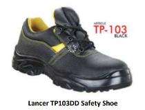 Lancer TP103DD Barton Print Leather Steel Toe Safety Shoes Black_0
