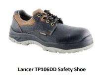 Lancer TP106DD Barton Print Leather Steel Toe Safety Shoes Black_0