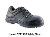Lancer TP113DD S Barton Print Leather Steel Toe Safety Shoes Black_0