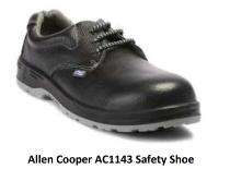 Allen Cooper AC-1143 Barton Print Leather Steel Toe Safety Shoes Black_0