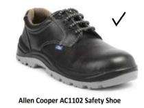 Allen Cooper AC-1102 Booty Print Leather Steel Toe Safety Shoes Black_0