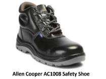 Allen Cooper AC-1008 Booty Print Leather Steel Toe Safety Shoes Black_0