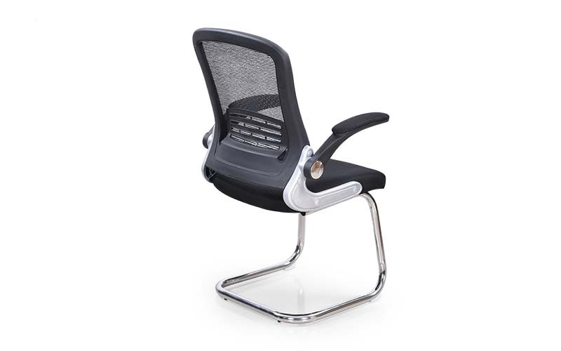 Visitor Black 1080 x 635 x 605 mm SS and Nylon Mesh Office Chairs_2