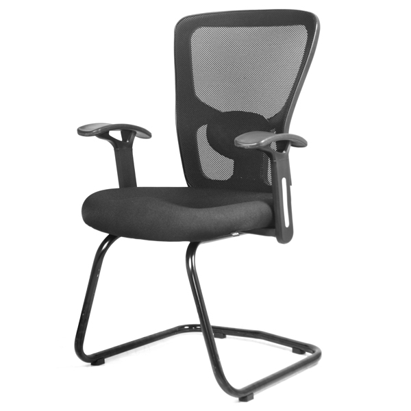 Visitor Black 1080 x 635 x 605 mm Metal and Mesh Office Chairs_1