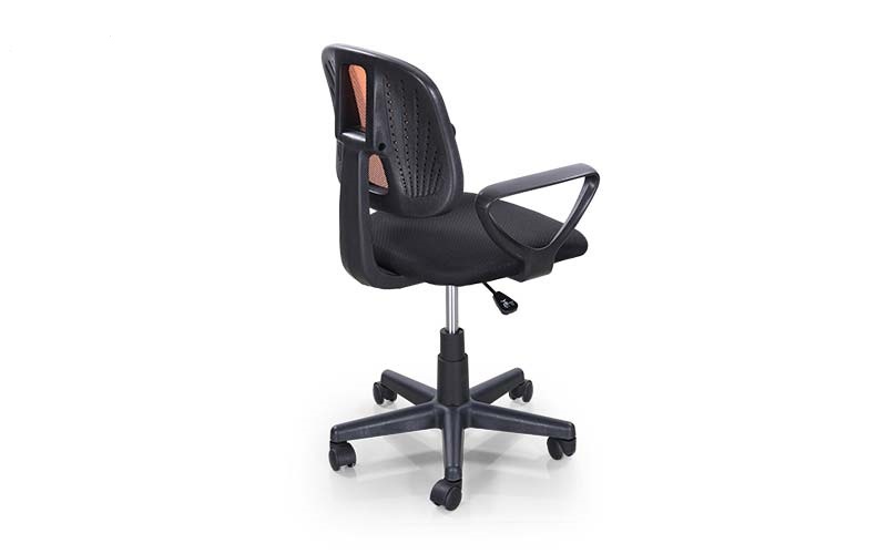 Revolving Black and Orange 985 x 635 x 605 mm Mesh Office Chairs_2