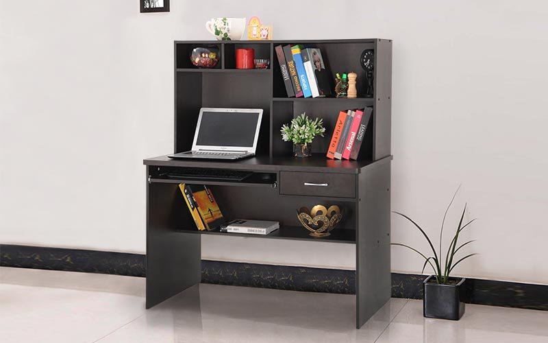 Counter Office Tables Brown Pre Laminated Particle Wood_1