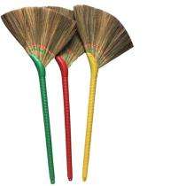 Dry Grass Fan Cleaning Broom 130 cm Green, Red , Yellow_0