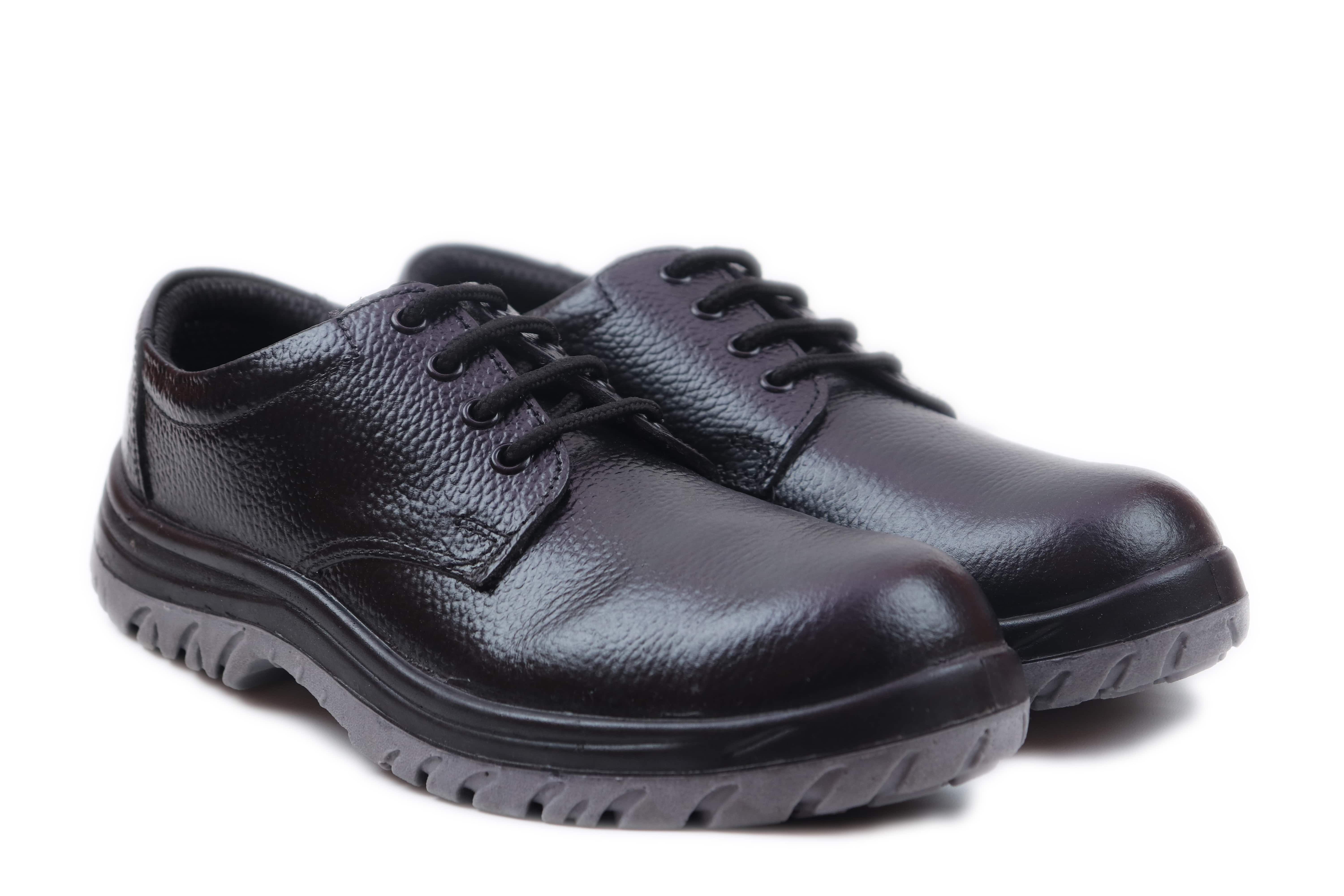 SAFER SA 1208 Real Leather Steel Toe Safety Shoes Black_3