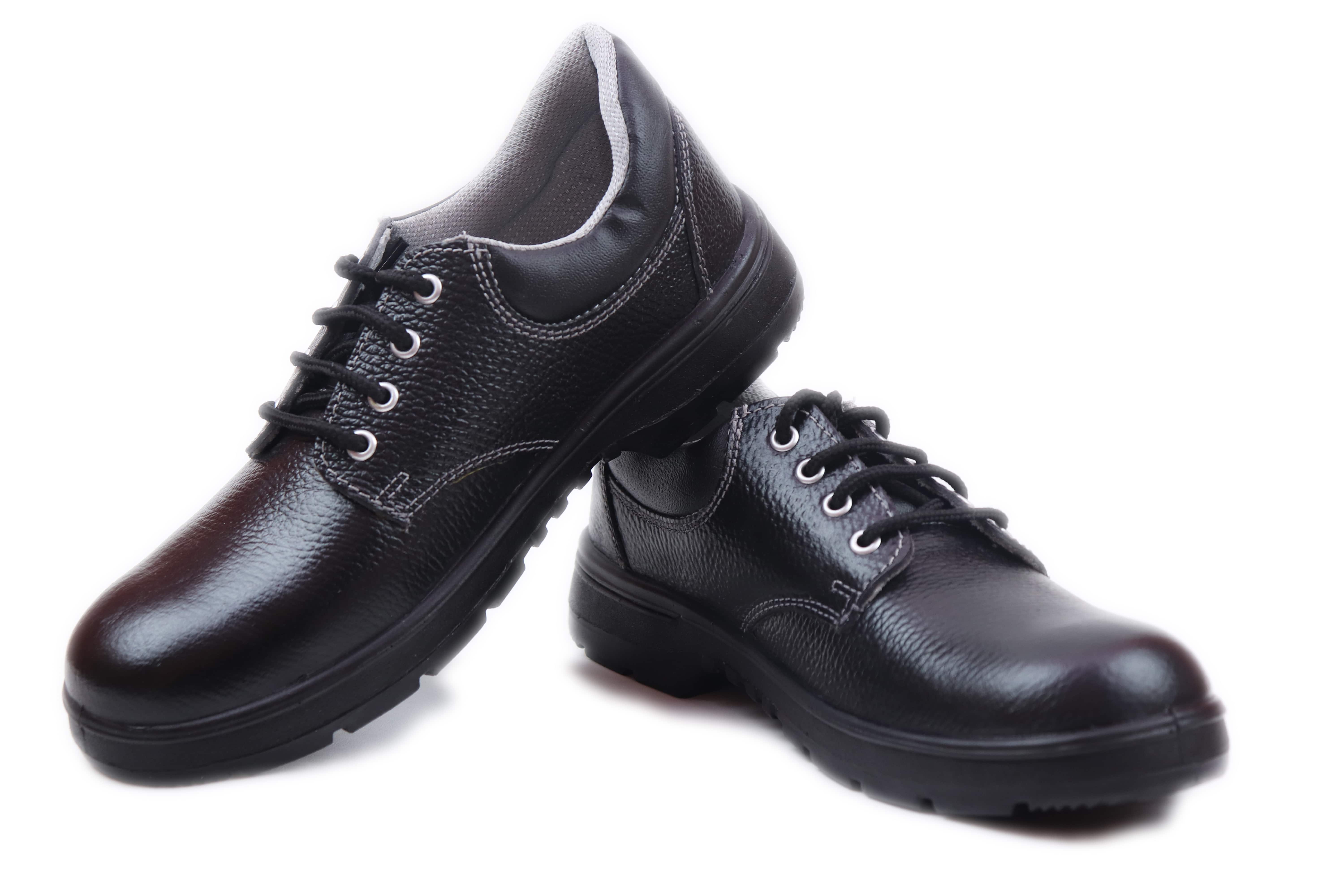 SAFER SA 201 Real Leather Steel Toe Safety Shoes Black_3