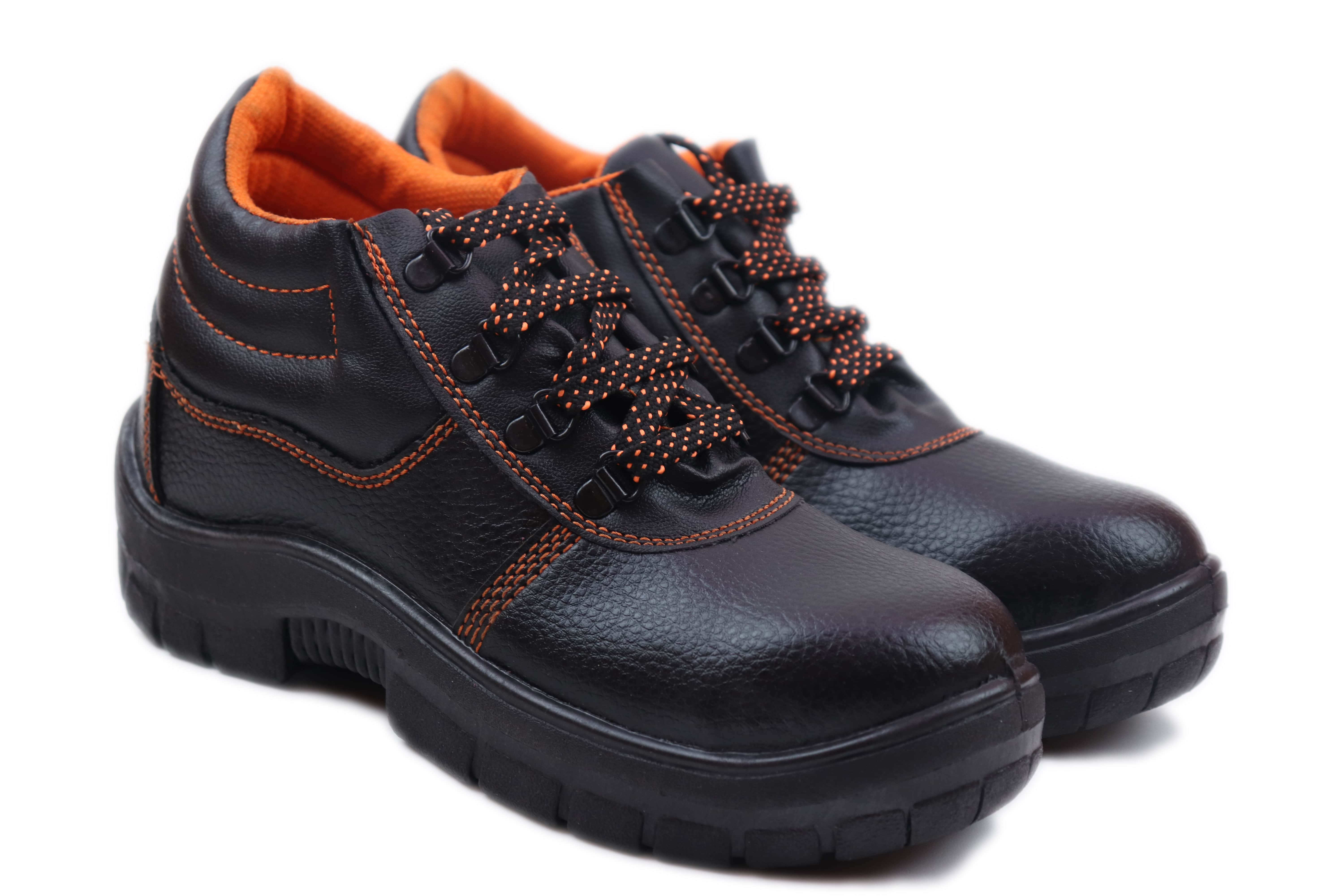 Rainbow RA-704 Synthetic Leather Steel Toe Safety Shoes Black_2