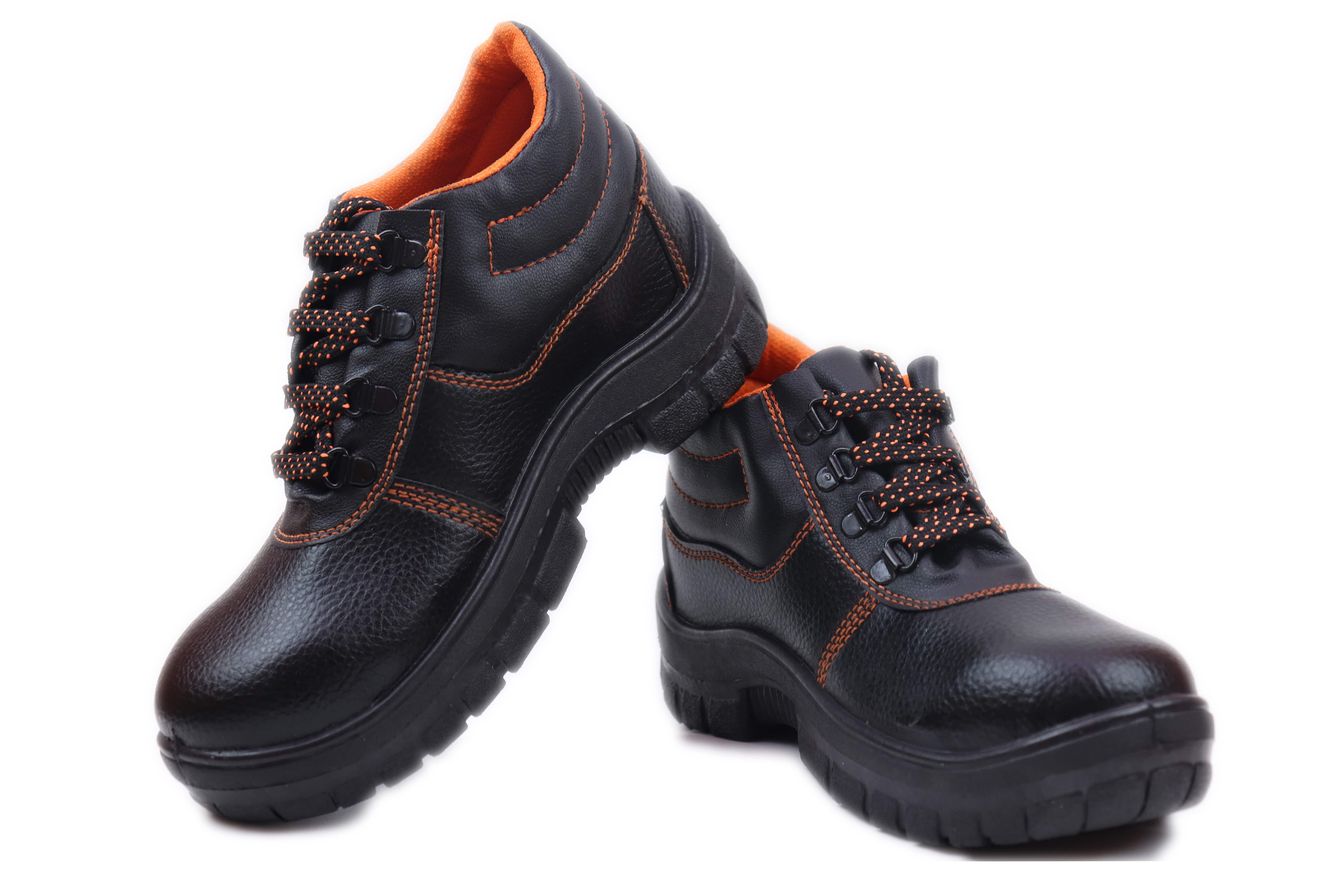 Rainbow RA-704 Synthetic Leather Steel Toe Safety Shoes Black_3
