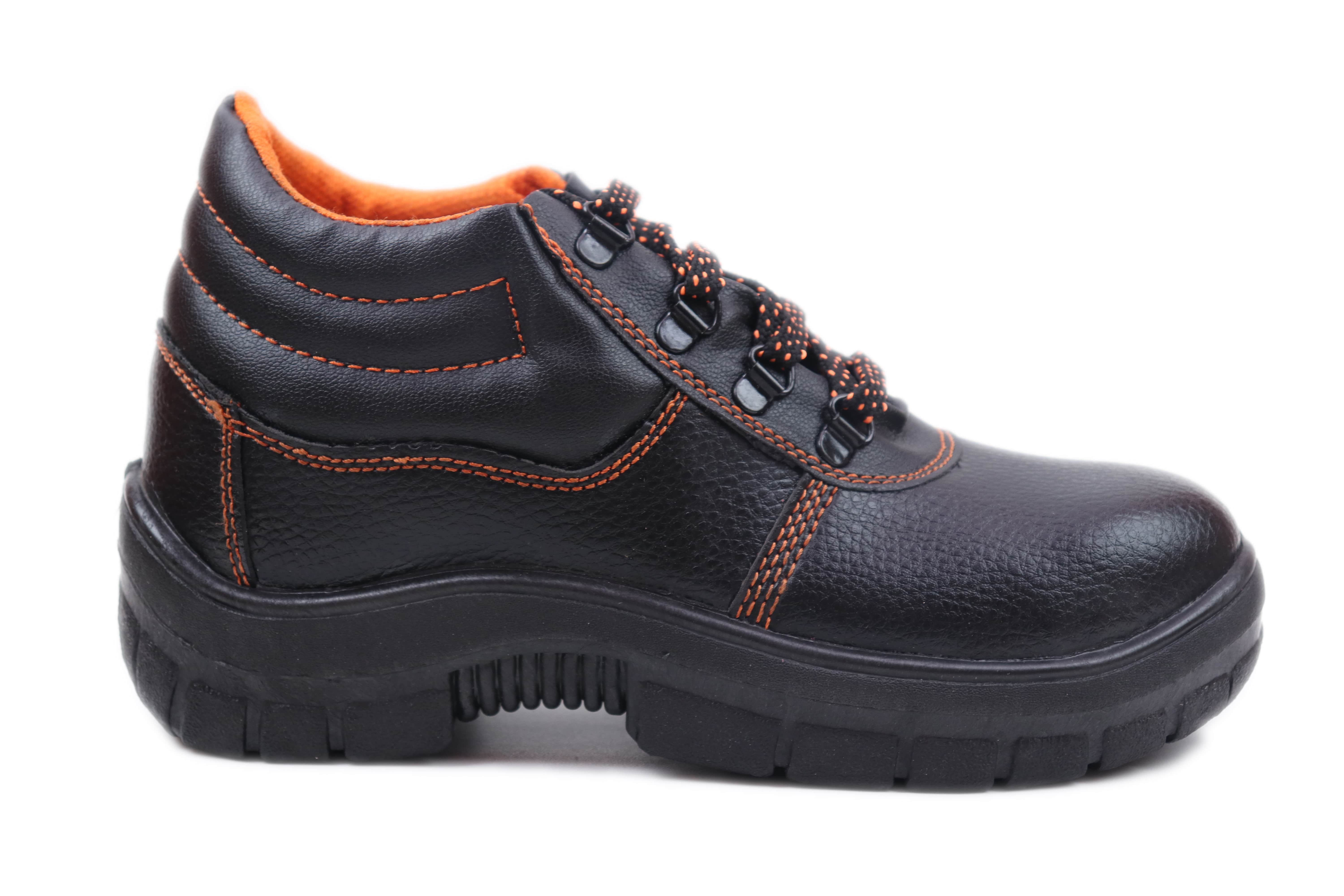 Rainbow RA-704 Synthetic Leather Steel Toe Safety Shoes Black_1