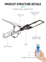 FOS 150 W Cool White LED Aluminium 30 Ah Solar Street Light_1