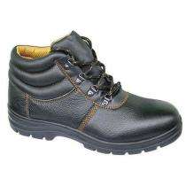 Synthetic Leather Steel Toe Safety Shoes Black_0