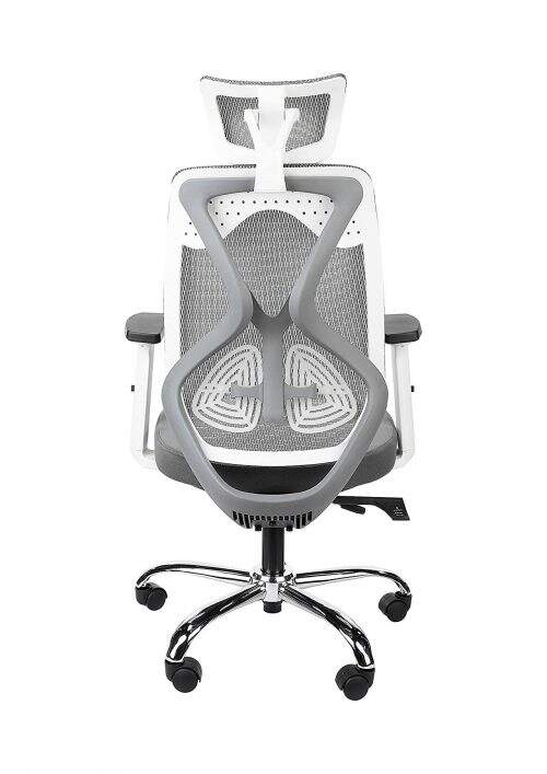 NGFC Revolving White 500 x 500 x 1200 mm Nylon Office Chairs_1