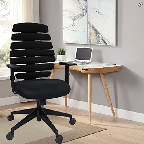 NGFC Revolving Black 500 x 500 x 1070 mm Nylon Office Chairs_4