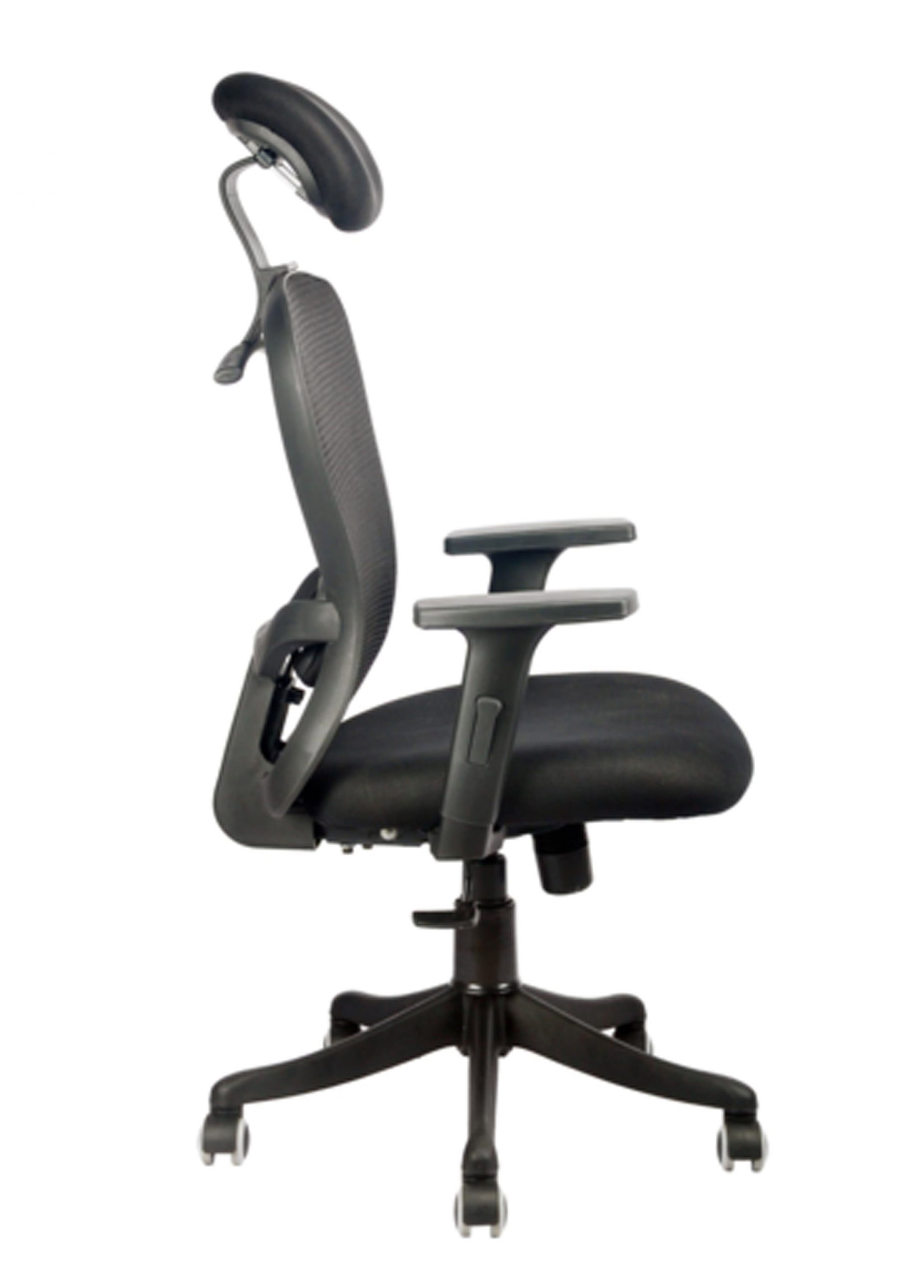 NGFC Revolving Black 500 x 530 x 2300 mm Breathable Mesh Office Chairs_1