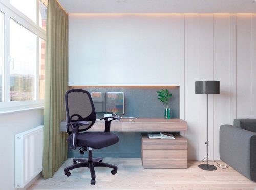 NGFC Revolving Black 570 x 570 x 900 mm Fabric, Nylon Plastic Office Chairs_4